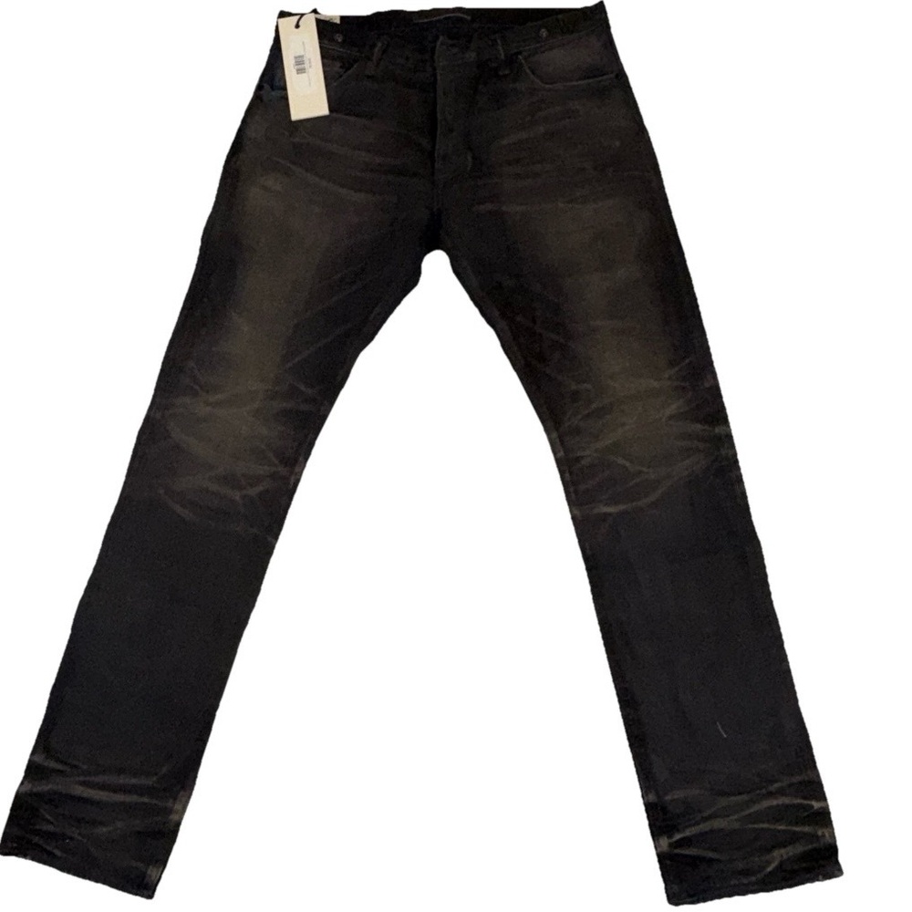 Mastercraft Union Nara Slim Sureto Worn Black Denim Size 36/34 NWT Retail $755